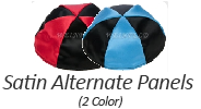 Alternate Panel 2 Color Satin Yarmulkes