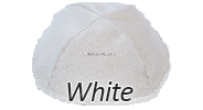 Velvet White Yarmulkes